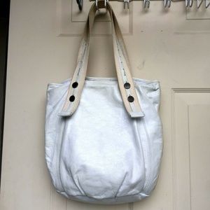 Maurizio Taiuti leather white tote/shoulder bag
